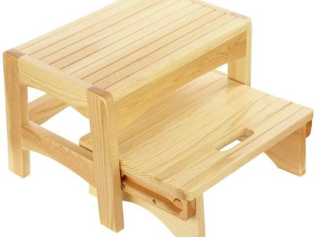 URFORESTIC Handcrafted 100% Solid Wood Bed Step Stool-Foot Stool Kitchen Stools Bed Steps Small Step Ladder Bathroom Stools (Burned) Online now