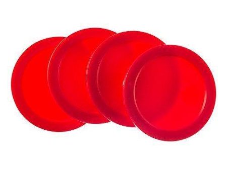 Super Z Outlet Home Air Hockey Red Replacement 2.5  Pucks for Game Tables, Equipment, Accessories (4 Pack) Fashion