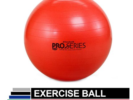 TheraBand Exercise Ball, Professional Series Stability Ball with 55 cm Diameter for Athletes 5 1  to 5 6  Tall, Slow Deflate Fitness Ball for Improved Posture, Balance, Yoga, Pilates, Core, Red Online Hot Sale