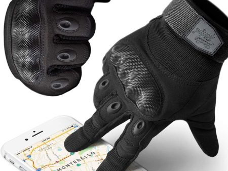 Powersports Motorcycle Gloves by Indie Ridge, Lightweight Carbon Fiber Racing Gloves with Mobile Touch Screen Fingertips (Small) For Cheap