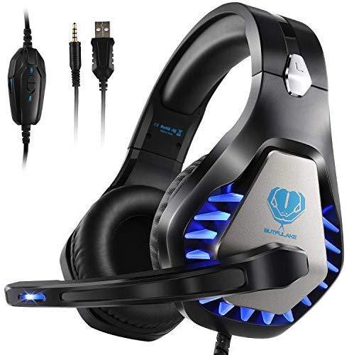 MODOHE Gaming Headset for PS4  Nintendo Switch Xbox One PC with LED Light  Noise Canceling Gaming Headphone with Soft Memory Earmuffs Gaming Headset with Mic Online