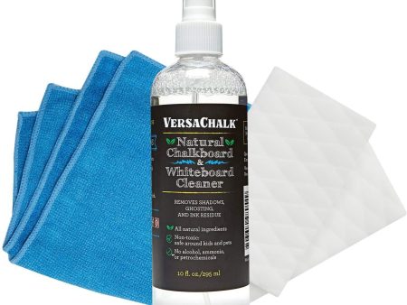 VersaChal 100% Natural Chalkboard Cleaner Spray and Eraser Kit  (250 mL) - Remove Liquid Chalk Marker Ink from Chalk Board Signs, Whiteboard Sale