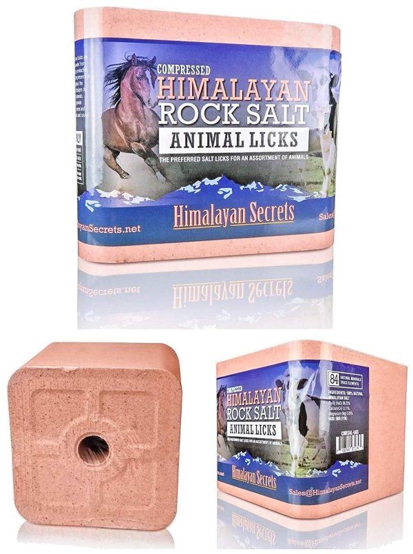 Compressed Himalayan Salt Lick for Horse, Cow, Goat, etc. Made from Specially Selected Higher Quality Himalayan Salt - Evenly Distributed Minerals - 100% Pure & Natural Discount