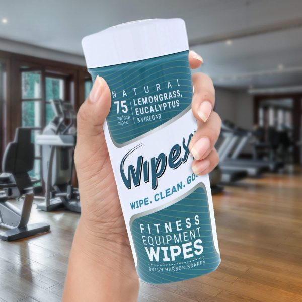 Wipex Natural Gym & Fitness Equipment Wipes for Personal Use - Lemongrass, Eucalyptus & Vinegar- Great for Yoga Mats, Pilates, Home Gym, Peloton, Spas - 4pk, 300 Wipes Online Sale