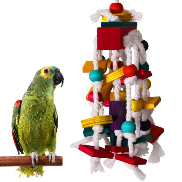 RYPET Bird Chewing Toy - Parrot Cage Bite Toys Wooden Block Bird Parrot Toys for Small and Medium Parrots and Birds For Cheap