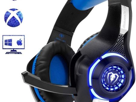 Beexcellent Gaming Headset for PS4 Xbox One PC Mac Controller Gaming Headphone with Crystal Stereo Bass Surround Sound, LED Light & Noise-Isolation Microphone Online Sale