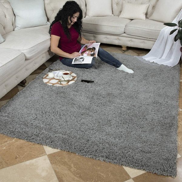 Ottomanson Collection shag area rug, 6 7  x 9 3 , Gray - SHG2763-7X10 Online now