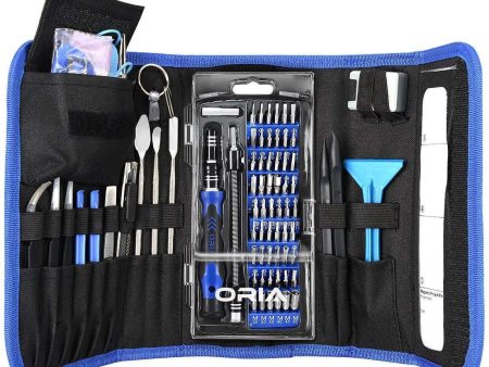 ORIA Precision Screwdriver Set, 86 in 1 Magnetic Repair Tool Kit, Screwdriver Kit with Portable Bag for Game Console, Tablet, PC, Macbook and Other Electronics, Blue Online Sale