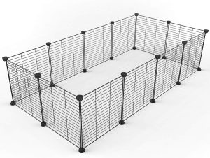 Tespo Pet Playpen, Dog Puppy Cat Pen, Small Animal Cage Indoor Portable Metal Wire Yard Fence for Small Animals, Guinea Pigs, Rabbits Kennel Crate Fence Tent Black 15 X 12 Inches Hot on Sale