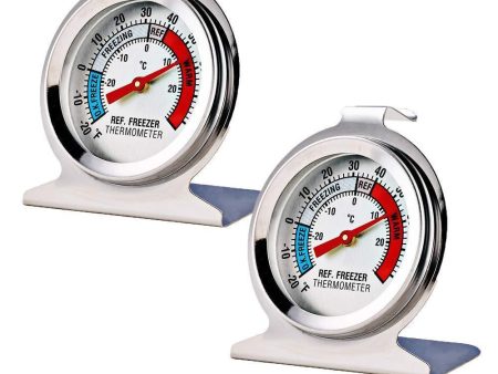 2 Pack Refrigerator Freezer Thermometer Large Dial Thermometer Discount