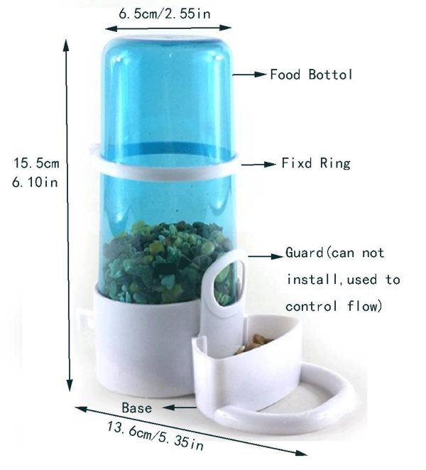 Cydnlive Automatic Pet Feeder, Hamster Hedgepig Rabbit Bird Small Animal Feeding Food Dispenser with Holder Sale