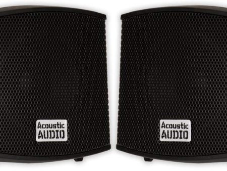 Acoustic Audio AA321B Mountable Indoor Speakers 400 Watts Black Bookshelf Pair Discount