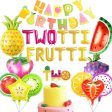 Twotti Frutti Birthday Decorations Balloons Twotti Fruity Second Fruit Pineapple Watermelon Summer Birthday Party Supplies Decorations by HEETON For Cheap