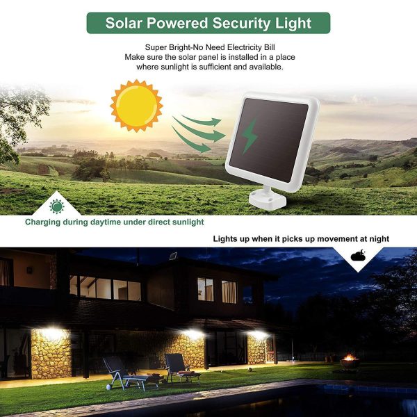 GLORIOUS-LITE Solar Lights Outdoor, 1500LM Super Bright Solar LED Security Light, 3 Adjustable Head Motion Sensor Light, 6000K, IP65 Waterproof Flood Light for Backyard, Pathway & Patio Online Hot Sale