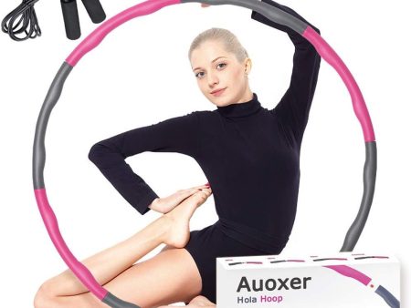 Auoxer Fitness Exercise Weighted Hoola Hoop, Lose Weight Fast by Fun Way to Workout, Fat Burning Healthy Model Sports Life, Detachable and Size Adjustable Design For Cheap