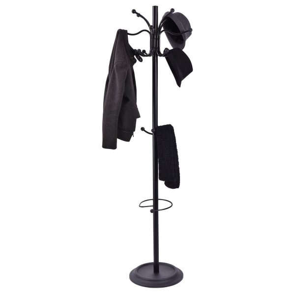 Tangkula 72  Metal Coat Hat Tree Stand with Umbrella Holder Coat Hanger Home Decor Online Hot Sale