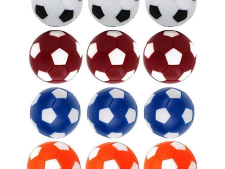 Qtimal Table Soccer Foosballs Replacement Balls, Mini Colorful 36mm Official Tabletop Game Ball - Set of 12 Hot on Sale