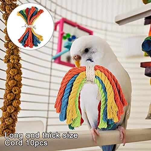 7pcs Birds Cage Swing Set Parrots Toys with Bell Colorful Chewing Hanging Hammock for Parakeets, Macaws, Conures, Budgies, Lovebirds, Mynah, Cockatiel, Finches For Cheap