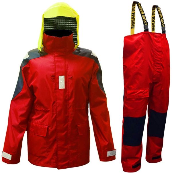 Navis Marine Coastal Sailing Jacket with Bib Pants Fishing Rain Suit Foul Weather Gear Discount