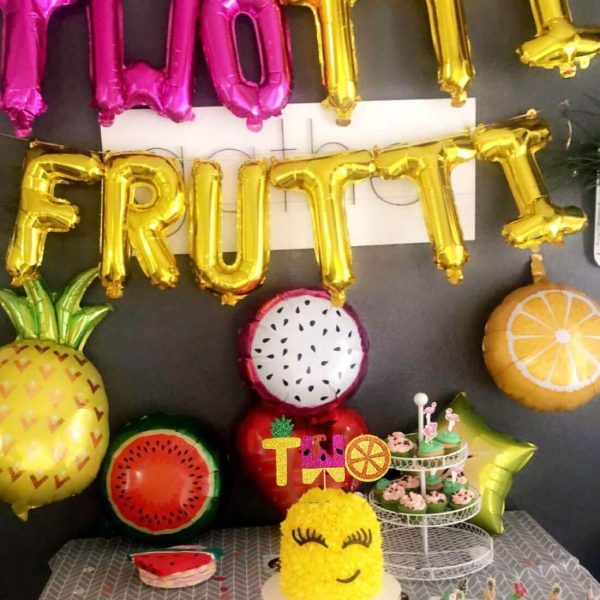 Twotti Frutti Birthday Decorations Balloons Twotti Fruity Second Fruit Pineapple Watermelon Summer Birthday Party Supplies Decorations by HEETON For Cheap