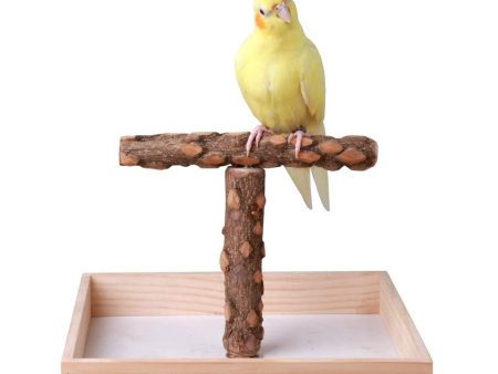 KinTor Bird Perch Nature Wood Stand for Small Medium Parrots Discount