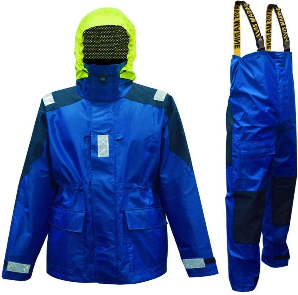 Navis Marine Coastal Sailing Jacket with Bib Pants Fishing Rain Suit Foul Weather Gear Discount