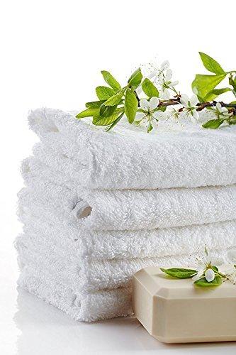 Zeppoli Wash Cloth Kitchen Towels, 24-Pack, 100% Natural Cotton Bath Towels, 12 x 12 Hand Towels, Commercial Grade Washcloth, Machine Washable Cleaning Rags, Wash Cloths for Bathroom Cheap