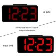 ZHPUAT Digital Alarm Clock with 8.9 Large LED Display, Dimmer, Snooze and Alarm Control Function for Bedrooms with USB Charger, Battery Backup(Red) Online Hot Sale