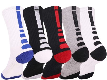 DISILE Elite Basketball Socks, Cushioned Dri-Fit Athletic Crew Socks - Thick Sports Socks For Men & Women Supply