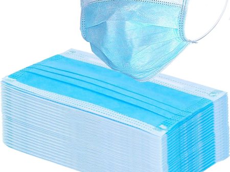 100 Pcs Disposable by Vigor Fusion Earloop Face Masks (Blue) Supply