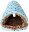 WOWOWMEOW Hamsters Polka Dot Warm Fleece Cave Bed Small Animals Hanging Cage Hideout Online now