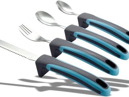 BunMo Easy Grip Cutlery - Great for The Elderly, Disabled Or Those Suffering with Tremors and Trembling Hands. Easy Pick up. (1x Set) Fashion