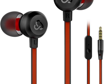 Earphones Cloudio J1 Noise Cancelling Earbuds in Ear Headphones with Microphone Noise Isolating Earbuds Sports Headphones Super Bass Earbuds for iPhone Android Phone iPad Tablet Laptop(Black) Fashion