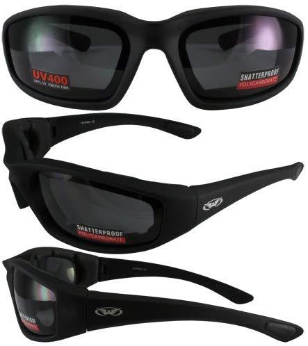 3 Pairs Kickback Foam Padded Motorcycle Sunglasses Cheap