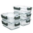 [5-Packs, 30 Oz] Glass Meal Prep Containers with Lifetime Lasting Snap Locking Lids Glass Food Containers,Airtight Lunch Container,Microwave, Oven, Freezer and Dishwasher Safe Sale