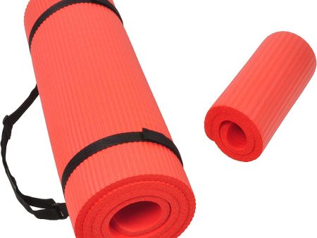 BalanceFrom GoYoga+ All-Purpose 1 2-Inch Extra Thick High Density Anti-Tear Exercise Yoga Mat and Knee Pad with Carrying Strap Discount