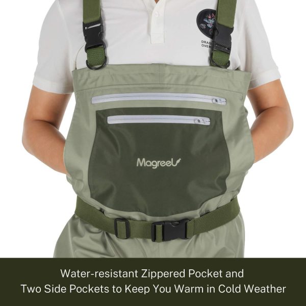 Magreel Chest Waders Breathable Waterproof Fishing & Hunting Waders with Neoprene Stocking Foot for Men and Women Fashion