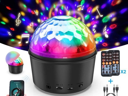 Luditek Disco Ball，Miuko Disco Lights Sound Activated Party Lights with Remote Control, 9 Color DJ Lights Wireless Phone Connection LED Stage Light 4W Online now