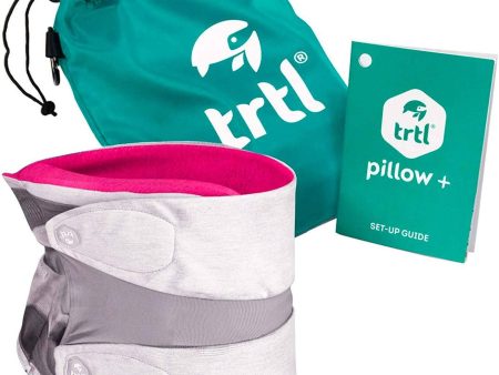 trtl Pillow Plus, Travel Pillow - Fully Adjustable Neck Pillow for Airplane Travel, Car, Bus and Rail. (Charcoal) Includes Water Proof Carry Bag and Setup Guide. Trtl Travel Accessories Sale