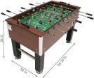 Sunnydaze 55-Inch Faux Wood Foosball Table with Folding Drink Holders, Sports Arcade Soccer for Game Room Online now