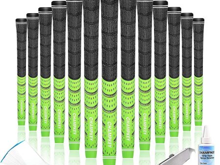 Champkey Multi Compound Golf Grips Set of 13 (5 Oz Solvent,Hook Blade,15 Tapes & Vise Clamp Available)-Choose Between 13 Grips & All Repair Kits and 13 Grips & 15 Tapes For Sale