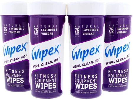 Wipex Natural Gym & Fitness Equipment Wipes, Vinegar & Lavender, 75ct Canister, Great for Yoga Mats, Pilates & Dance Studios, Home & Corp Gym, Peloton & Cycle Bikes, Spas Online