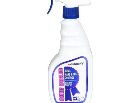 exhibitor s Quic Braid for Total Mane & Tail Control 16 oz Spray For Sale