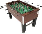 Sunnydaze 55-Inch Faux Wood Foosball Table with Folding Drink Holders, Sports Arcade Soccer for Game Room Online now