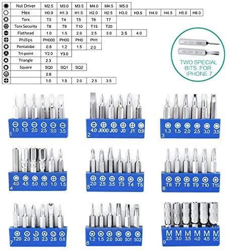 ORIA Precision Screwdriver Set, 86 in 1 Magnetic Repair Tool Kit, Screwdriver Kit with Portable Bag for Game Console, Tablet, PC, Macbook and Other Electronics, Blue Online Sale