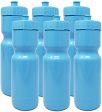 50 Strong Sports Squeeze Water Bottles - Set of 6 - Team Pack – 22 oz. BPA Free Bottle Easy Open Push Pull Cap – Made in USA - Multiple Colors Available Online Sale