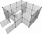 Tespo Pet Playpen, Dog Puppy Cat Pen, Small Animal Cage Indoor Portable Metal Wire Yard Fence for Small Animals, Guinea Pigs, Rabbits Kennel Crate Fence Tent Black 15 X 12 Inches Hot on Sale