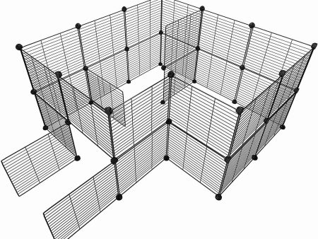 Tespo Pet Playpen, Dog Puppy Cat Pen, Small Animal Cage Indoor Portable Metal Wire Yard Fence for Small Animals, Guinea Pigs, Rabbits Kennel Crate Fence Tent Black 15 X 12 Inches Hot on Sale