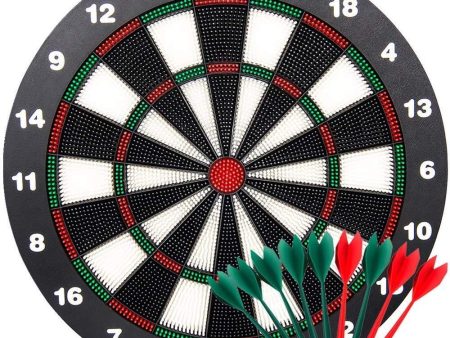 Ylovetoys Dart Board Soft Tip Safety Kids Dart Board Set Boys Toys Gifts, 16.4 inch Rubber Dartboard with 9 Soft Tip Safe Darts Great Game for Office and Family Leisure Sport Discount