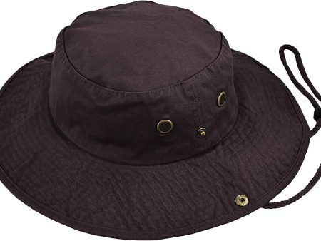 Summer Bucket Cap, Sun Hat Chinstrap, Outdoor Hunting Fishing Safari Boonie Hat For Cheap